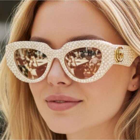 Gucci Accessories - Gucci New Classy Special Edition 51mm Pavé l Diamond Rectangular Sunglasses